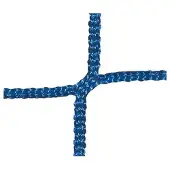 Sport-Thieme Mini-Fußballtornetz "MW 10 cm", Blau, Für Tor 2,40x1,60 m, Tortiefe 0,70 m