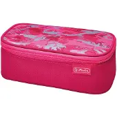 Herlitz Camouflage pink, Weiches Federmäppchen, Polyester, Grau, Pink, Abbildung, Reißverschluss, 230 mm