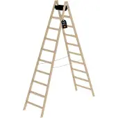 Proregal Sprossen-Stehleiter Holz 2x10 Sprossen