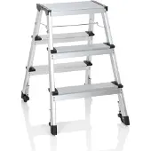 Hjh OFFICE SOLID IV | 3 Stufen - Klappleiter Aluminium