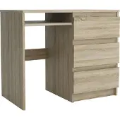 Masseno Schreibtisch VALERIO 90x50x76 cm Bürotisch Computertisch, Sonoma Eiche
