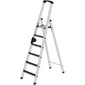 Munk Günzburger Steigtechnik Stufen-Stehleiter einseitig begehbar mit clip-step R13 6 Stufen