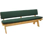 Degamo Bankauflage Polsterauflage Auflagenset DALLAS für Bank 4-sitzer 195cm, dunkelgrün, 2-teilig