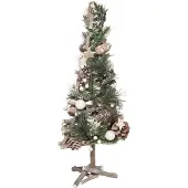 JJA Weihnachtsbaum Naturholz braun-grün 55 cm - Einheitsgröße