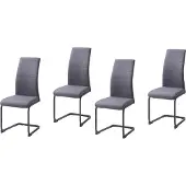HTI Schwingstuhl SallyP Grau hohe Rückenlehne 42x99x56 cm Sitzhöhe 47,5 cm