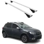Omac Dachträger Grundtäger für Dacia Sandero Stepway 2012-2020 75kg Metall Silber 2x
