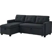 VitaliSpa Sofa L Form Campina Anthrazit 226 x 163 cm mit Schlaffunktion, Model 49808