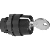 Schneider Electric ZB5AG412 Schlüsselschalter, Frontelement, Harmony XB5, Kunststoff, 22mm, schwarz, 2 Stellungen, rastend, Ronis 421E