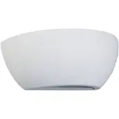 LINDBY - Modern Wandlampe weißer Gips - Felia I Wohnzimmer I Schlafzimmer - Rund - LED geeignet E14