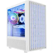 Modecom Breeze ARGB FLOW Midi White, PC-Gehäuse, ATX, 4x 120 mm ARGB-Lüfter, Seitenfenster aus Tempered Glass