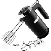WESTINGHOUSE WKHM250BK, Handmixer, Schwarz, Kneten, Mixen, Whisking, 1,2 m, GS, CE, Kunststoff, Edelstahl