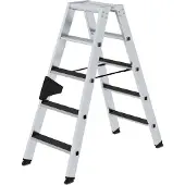 Proregal Stufen-Stehleiter beidseitig begehbar mit clip-step R13 2x5 Stufen