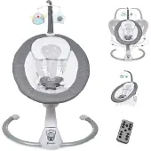 Babygo Elektrische Babywippe Homey, grau