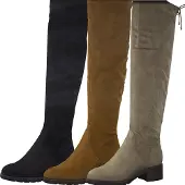 Tamaris Damen Stiefel Langschaft Stretchschaft 1-25507-27, Größe:38 EU, Farbe:Grau