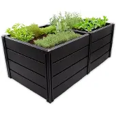 KHW Hochbeet Demeter "XL". Inhalt: 672 Liter. UV-beständiger Kunststoff. Anthrazit.