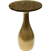 KAWOLA Beistelltisch MOKKA M Glas gold
