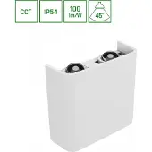 Spectrum LED Wandleuchte LUNARIX 2 4W 400lm Außenleuchte Up/Down IP54 weiß CCT 2700-6500K