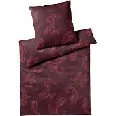 JOOP! Mako-Satin-Bettwäsche-Garnitur Paisley Farbe rouge Größe 135x200+40x80