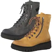 Tamaris Damen Stiefeletten Plateau Schnürstiefel 1-25900-25, Größe:41 EU, Farbe:Grau