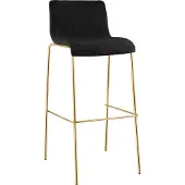 CLP Barhocker Hover, Stoffbezug, Metallgestell Goldoptik, 75 cm Sitzhöhe, stapelbar, Bodenschoner