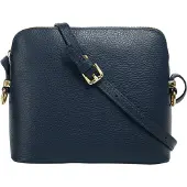 Cluty Umhängetasche "Damen echt Leder, Made in Italy", Damen, Gr. B/H/T: 20cm x 18cm x 4cm onesize, blau, Leder, unifarben, Taschen Umhängetasche, echt Leder, Made in Italy