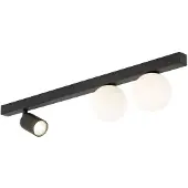 Licht-Erlebnisse Deckenspot Metall Glas GU10 verstellbar Schwarz Weiß länglich Modern