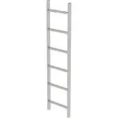 MUNK Günzburger Steigtechnik MUNK Schachtleiter aus Edelstahl 400mm breit 6 Sprossen 1,68m lang