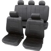 Petex Auto Sitzbezüge Universal Komplett Set 17-teilig - Dakar anthrazit, Eco Class mit SAB 1 Vario Plus | Autositzbezüge / Schonbezüge von