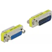 DeLOCK D-Sub 26 HD Pin Stecker zu Buchse - Portschoner, D-Sub 26pin, D-Sub 26pin, Silber