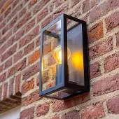 HOFTRONIC™ LED Wandleuchte Stella Dimmbar E27 Fassung IP44 Schwarz