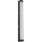 Ledvance ORBIS Tube LED-Spiegel-/Wandleuchte, schwarz, Glas mit Blaseneffekt, 12W, 1100lm, dimmbar, 3000/4000K via Wandschalter einstellbar, 60cm Durchmesser, IP44 Schutz vor Fremdkörpern/Spritzwasser
