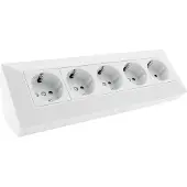 Chilitec 5-fach Steckdosenblock weiß 250V/ 16A Aufbaumontage