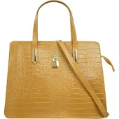 Cluty Henkeltasche echt Leder, Made in Italy