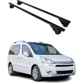 Omtec Dachträger Grundtäger für Citroen Berlingo 2008-2018 75kg Metall Schwarz 2 tlg