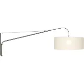 Steinhauer Wandleuchte Elegant Classy 1-flammig Stahl Matt/ Leinen Weiß 120x40cm