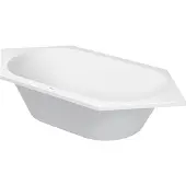 Duravit 6-Eck-Einbauwanne D-CODE Mittelablauf, weiss 190 x 90 x 42 cm