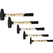 Vago-Tools Profi 5 tlg Set Schlosserhammer Schlosser Hammer 100 200 300 800 1000g