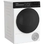 Whirlpool C WD 84M WBS IT, Freistehend, Frontlader, Wärmepumpe, Weiß, Drehregler, Berührung, Schwarz