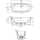 Ideal standard Passion freistehende Wanne 1700 x 750 mm Weiß Matt