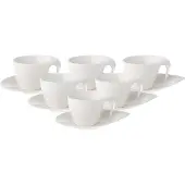 Villeroy & Boch Flow Espressotasse mit Untertasse 100 ml 6er Set