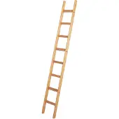 Iller-Leiter Iller Holz Anlegeleiter Bauleiter mit Vierkantholmen 7 Sprossen