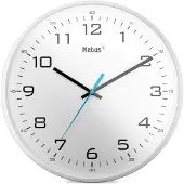 Mebus Analoge Quarz-Wanduhr klassisches Design kräftige, große Ziffern 30cm Durchmesser / Farbe: Weiß / Modell: 16248