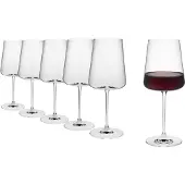 Rona Bordeaux Rotweingläser Serie Mode 680 ml, Rotweinglas mit moderner und markanter Form, spülmaschinenfest,