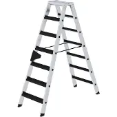 Proregal Stufen-Stehleiter beidseitig begehbar mit clip-step relax 2x7 Stufen