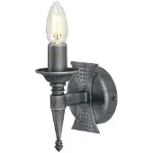 Elstead Lighting Elstead Saxon Wandleuchte E14 Schwarz-Silber, UK