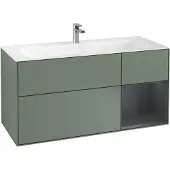 Villeroy & Boch V&B Waschtischunterschrank Wandbeleuchtung Finion 119,6x59,1cm, Rg r md b m La, Oli. m Lac