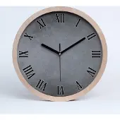 Tulup Holzuhr 20fi cm wanduhr - schwarze Spitzen - Konkreter Hintergrund