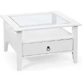 Inter Link Couchtisch PROVENCE 1 Weiß Massivholz
