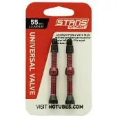 BRICOTOP Stan's Alloy Valves, Service-Set, Scheibenbremse-Rotorrichtmaschine für Fahrräder, Rad, Schwarz, Rot, Aluminium, 55 mm