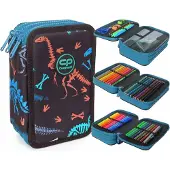 Patio COOLPACK JUMPER 3 gefülltes Federmäppchen Federmappe Schülermäppchen Federtasche FOSSILIEN